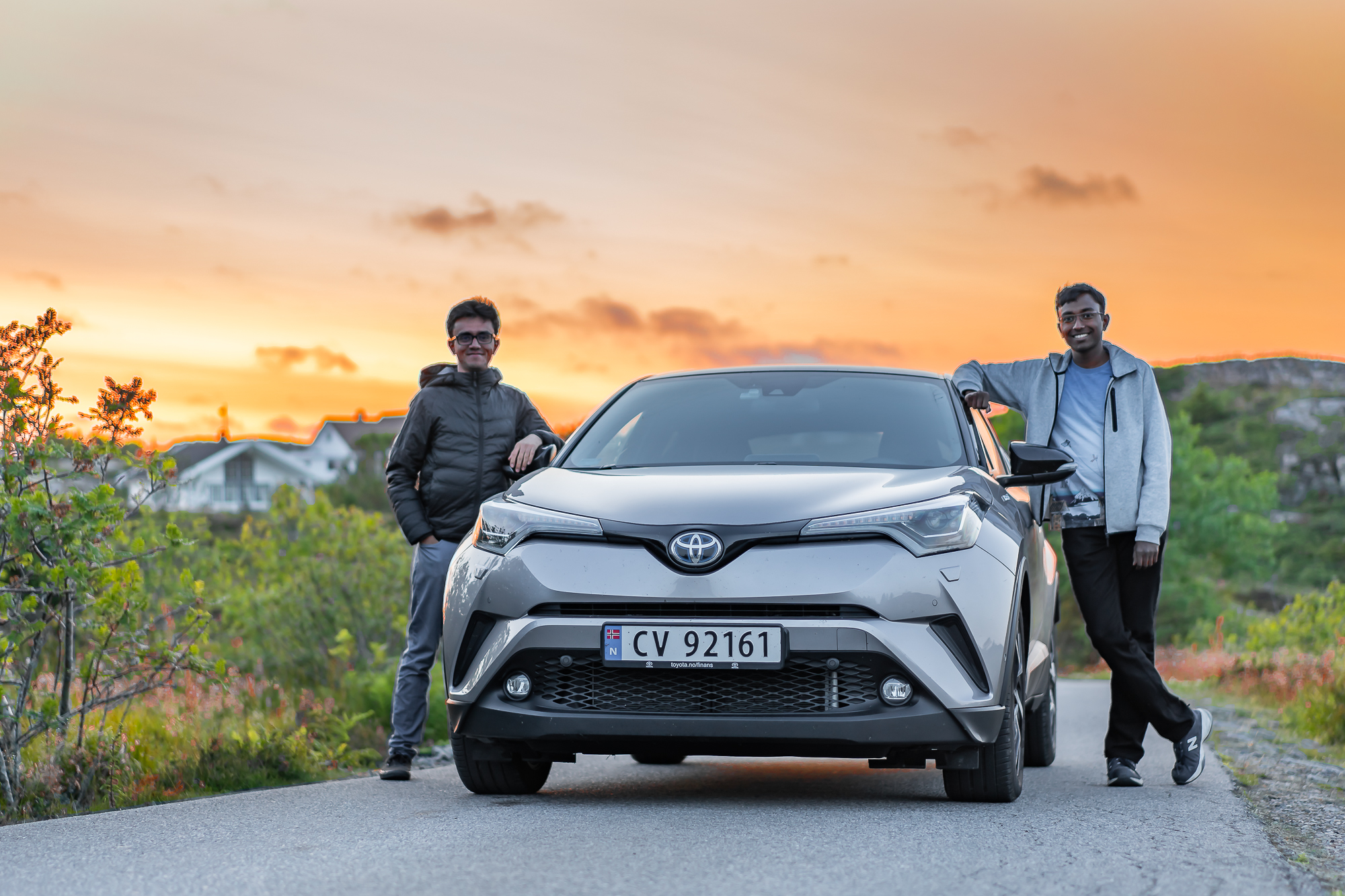Portrait with car in Norway